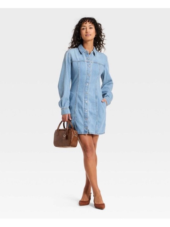 Universal Thread Dresses & Skirts - NWT Women’s Universal Thread “Long Sleeve Mini Shirtdress” Size 8